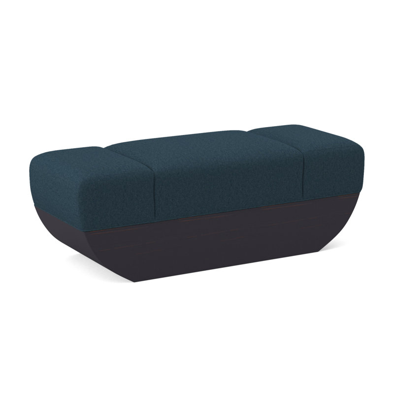 Ark Upholstered Bench, Margaret Lagoon Polyester Blend, Vintage Ebony