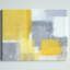 Gris et jaune bleu abstrait XXI - reproduction sur toile-119181589-51146089-51146091