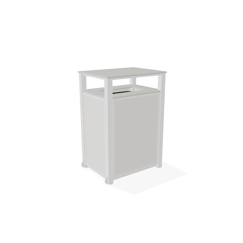 30 Gallons Trash Can, White