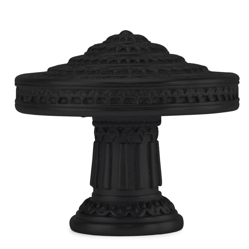 edgar berebi toulouse knob in matte black plate, Matte Black