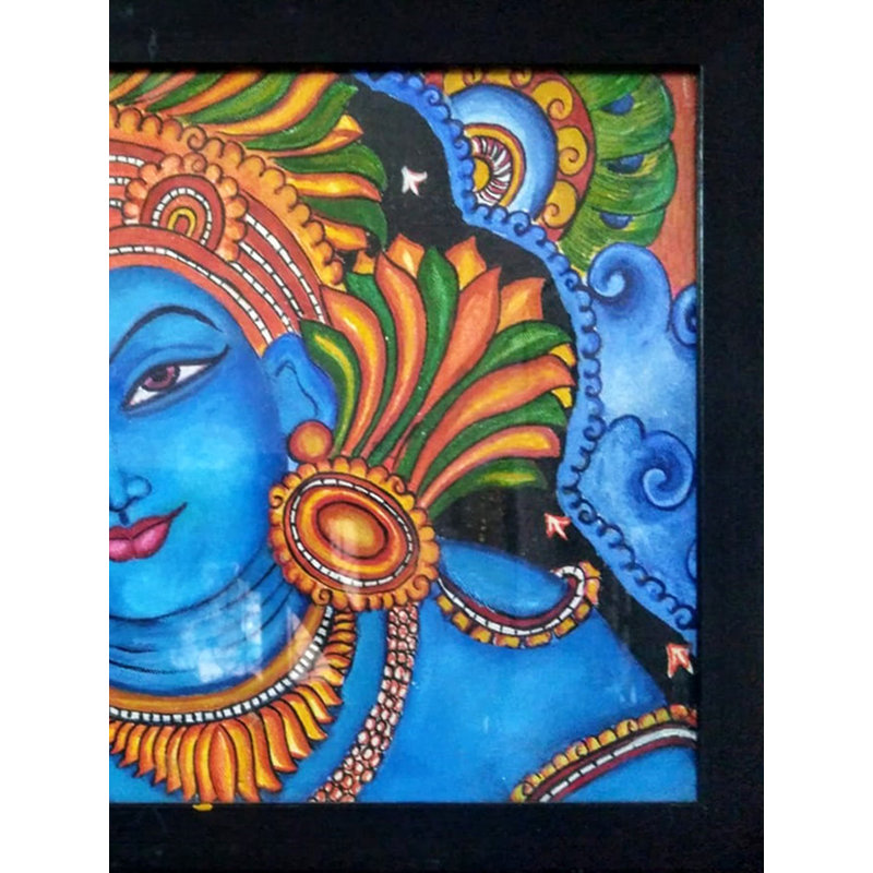 Krishna - Peinture murale Gopal | Acrylique sur toile | Par Sheeba Lohi