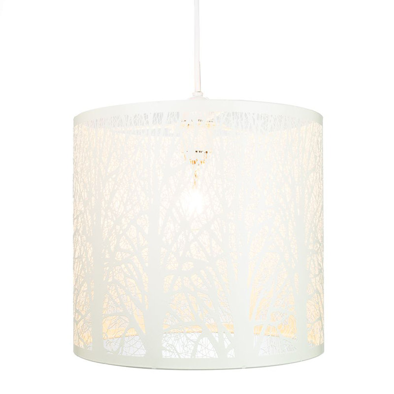 Unique and Beautiful Metal Forest Design Ceiling Pendant Shade, Cream