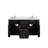 Jenniferlynn 60 In. W X 22 In. D Double Sink Bathroom Vanity In Black With Cove Edge White Quartz