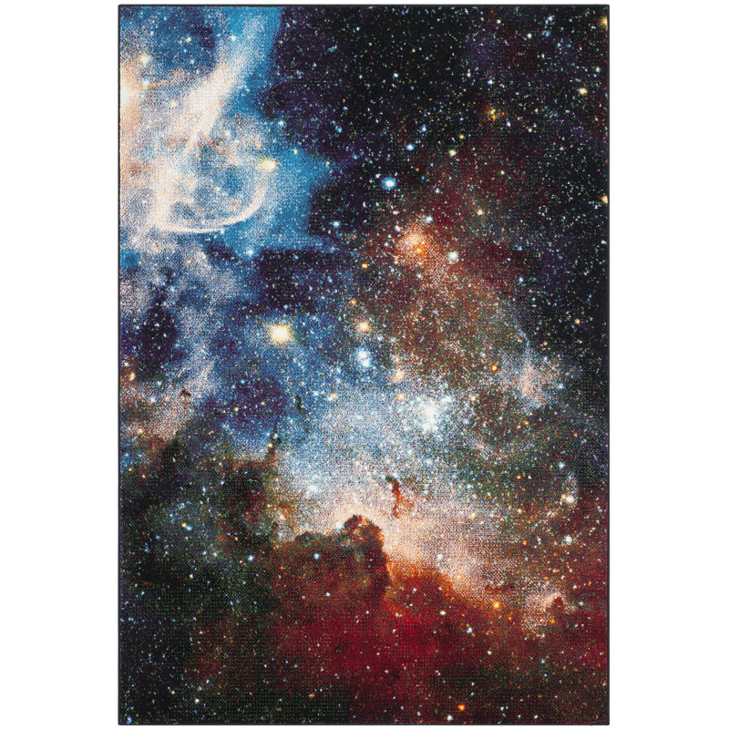 Tapis performance abstrait Fernando, Rectangle 5 pi 3 po x 7 pi 6 po