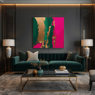 Abstract Color Field 47 Red Canvas Wall Art