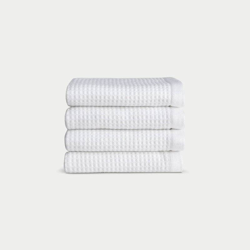 Waffle Washcloths, White