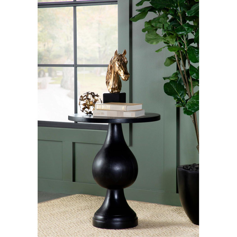 Table en bois de manguier teinté noir