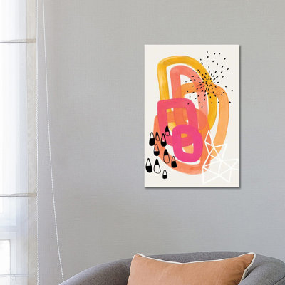 Retro 70's Party by EnShape - Wrapped Canvas Print