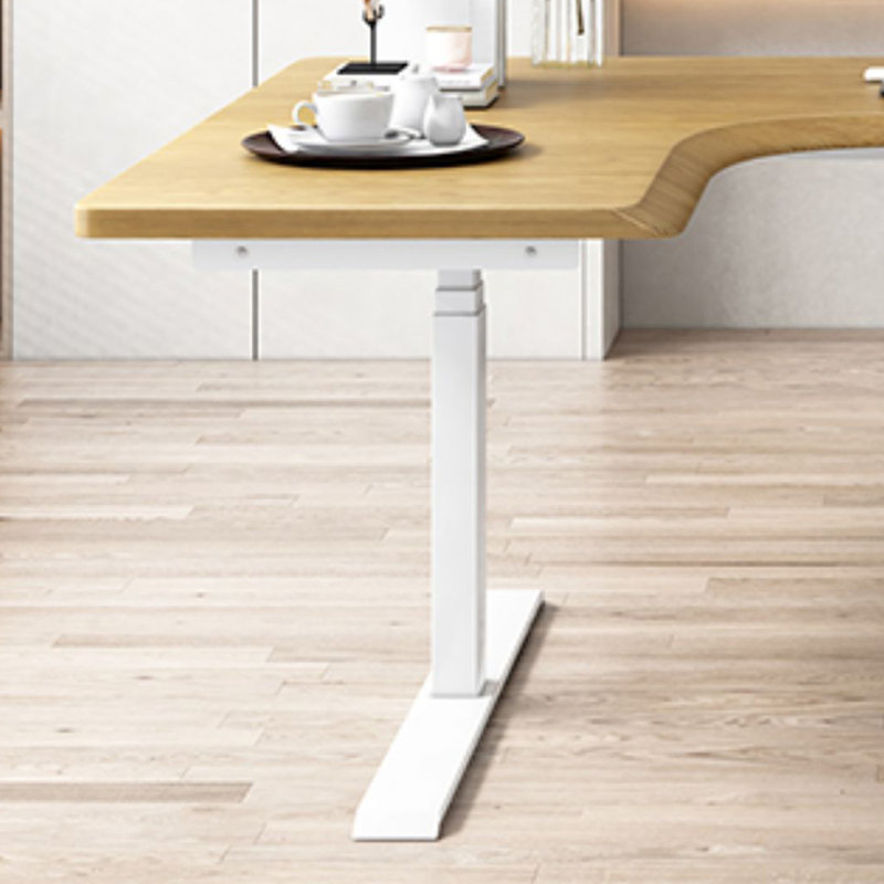 Bureau d'angle avec surface de travail réglable en hauteur, H 46,85 po x l 55,12 po x P 47,24 po