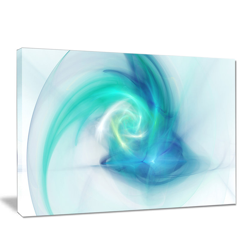 «Light Blue Fractal Abstract Texture», impression sur toile tendue, H 16 po x l 32 po x p 1 po