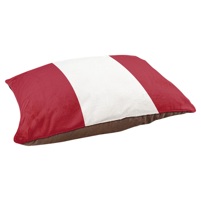 Coussin Arizona, Moyen (l 40 po x P 30 po x H 6,5 po), Rouge / blanc