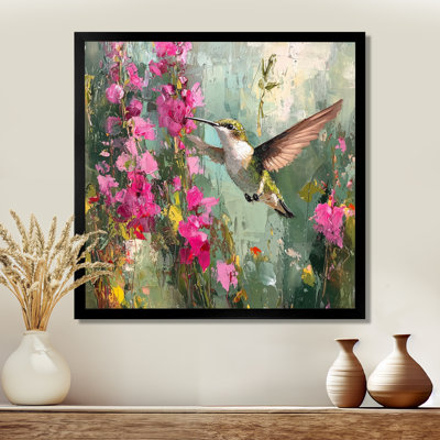 Colibri dans le jardin de la ferme III - oiseau, art mural