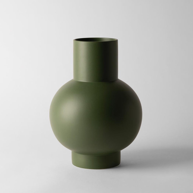 Strøm Earthenware Table Vase, Freesia, overall height- 9.45"