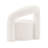 Darian Modern Boucle Upholstered Pine Wood Barrel Chair in White-2098842660