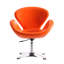 Fauteuil ballon pivotant en cuir Raspberry Vegan-594621975