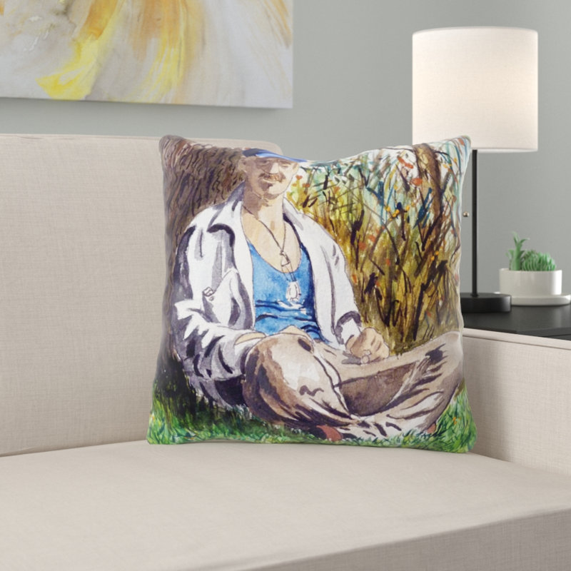 Coussin décoratif art Binford, Microsuède, Intérieur