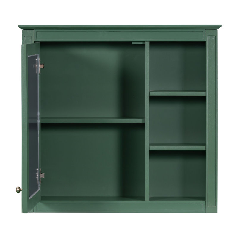 Armoire à pharmacie à miroir fixée au mur l 30 po H 28 po Rosaelia, Vert