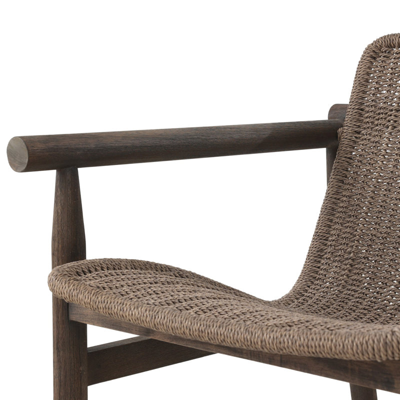 Dume Outdoor Chair, Dark Gray/Dark Brown