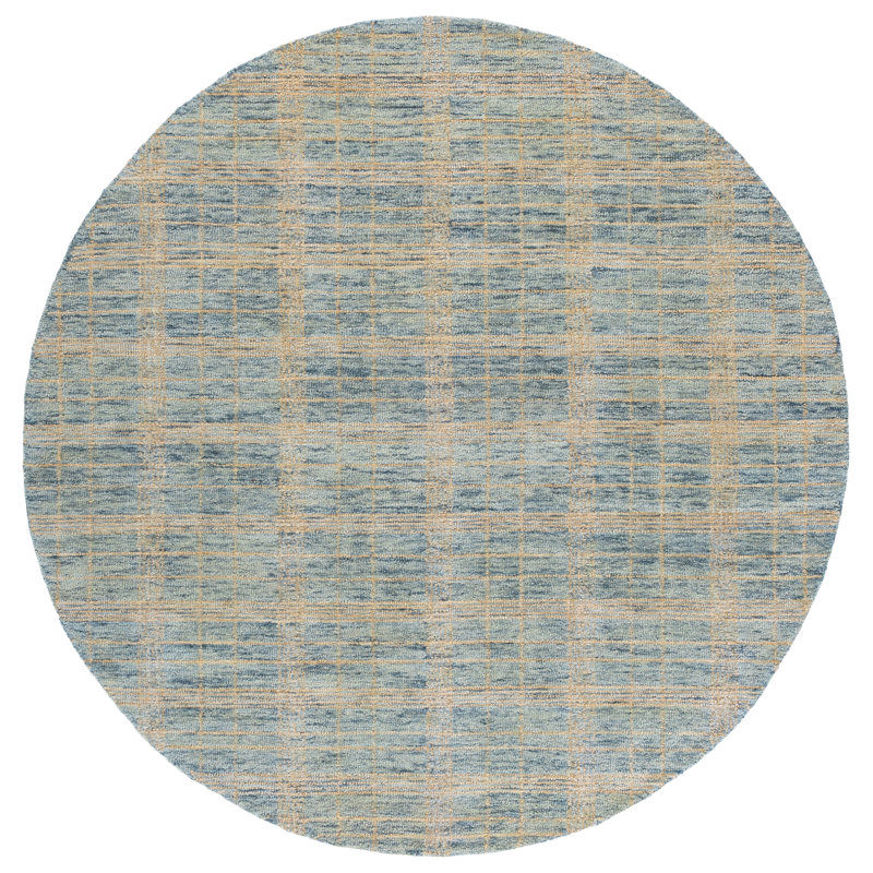 Tapis en coton touffeté à la main genre, Rond 6 pi
