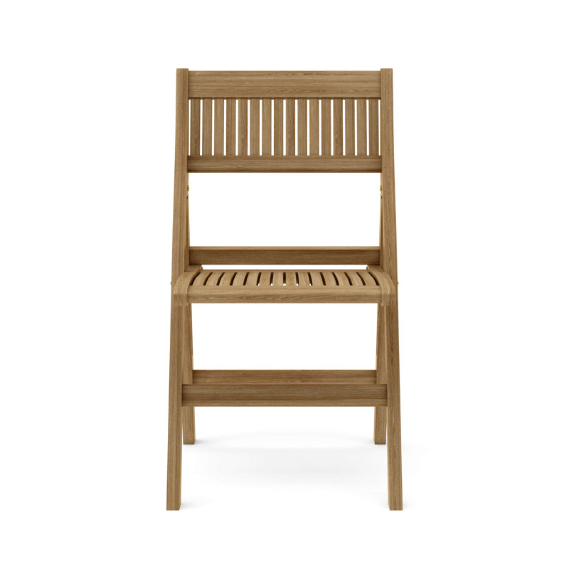 Windsor Natural Teak Round Folding Picnic Table Set