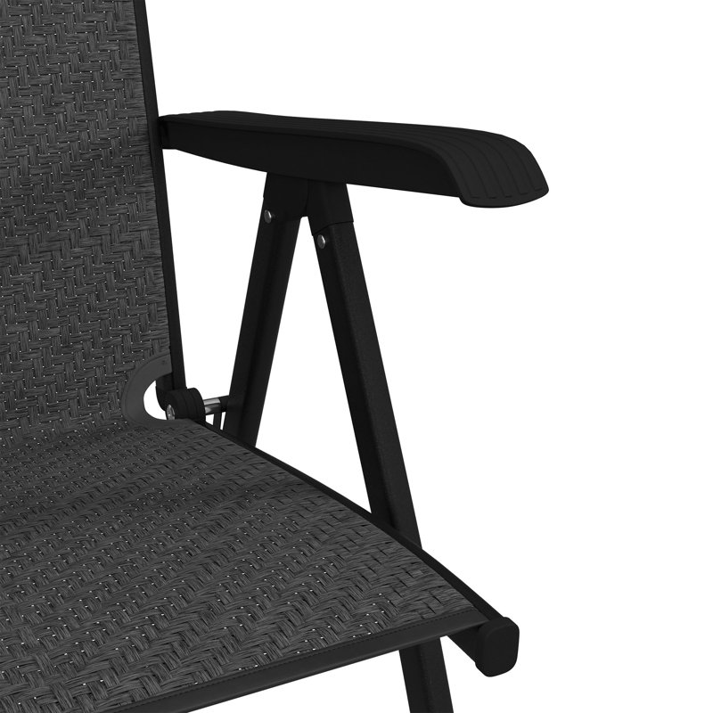 Chaise de salle à manger pliante pour patio, Gris