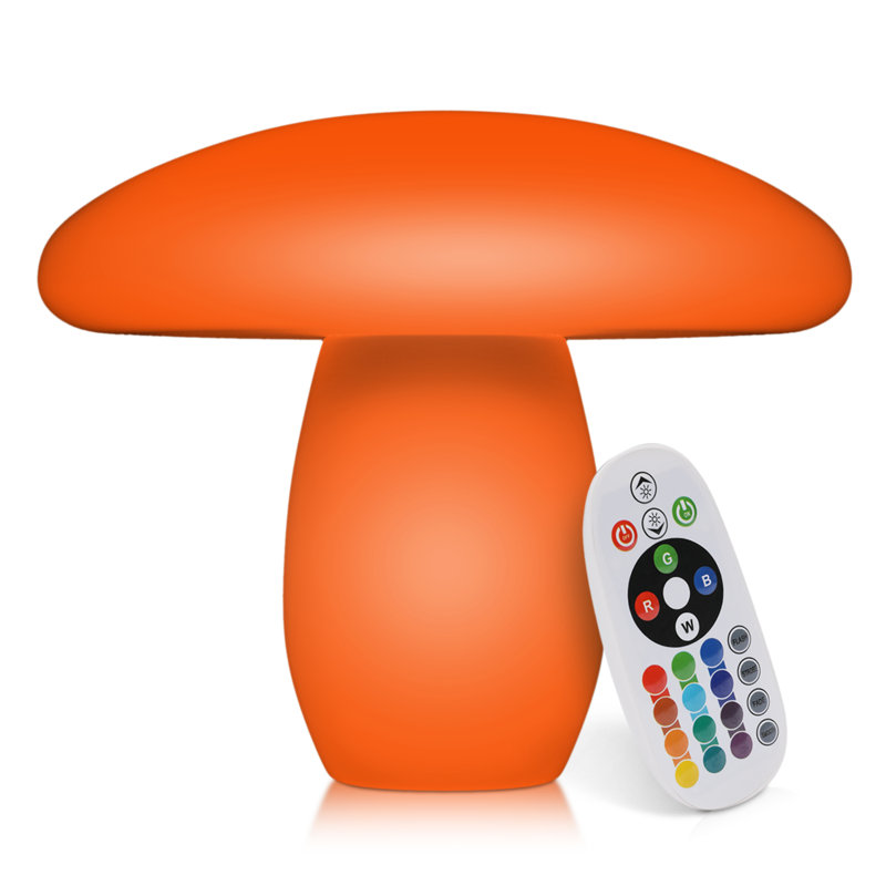 LED Mushroom Light, Color Changing Rechargeable Night Light with Remote for Home Party Lawn Desk Decor, 21" H x 26" W x 26" D