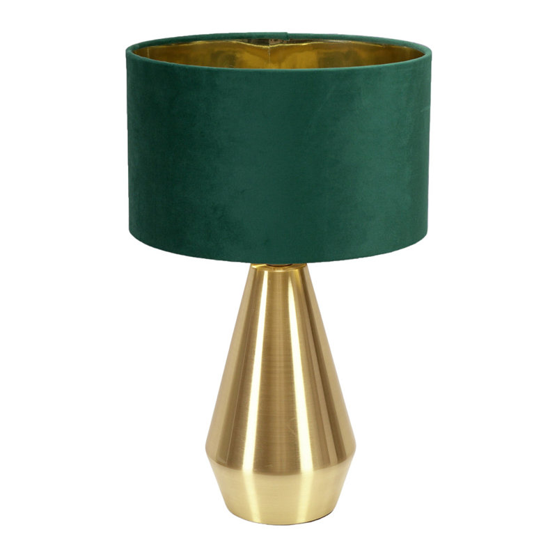 Alamar Metal Table Lamp, No, Green, Gold