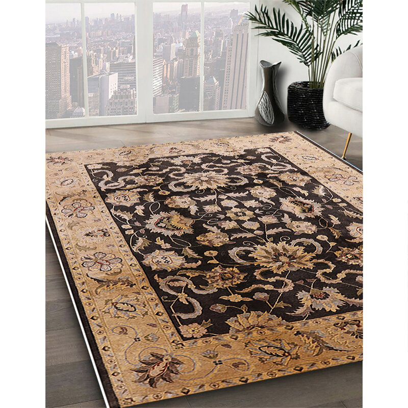 Tapis noir / jaune Swift, Rectangle 8 pi x 10 pi