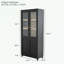 Armoire avec portes et tablettes en verre double
