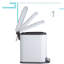 Ensemble de 2 poubelles de salle de bain minces en acier inoxydable de 1,3 gallon avec couvercle à fermeture douce et doublure amovible