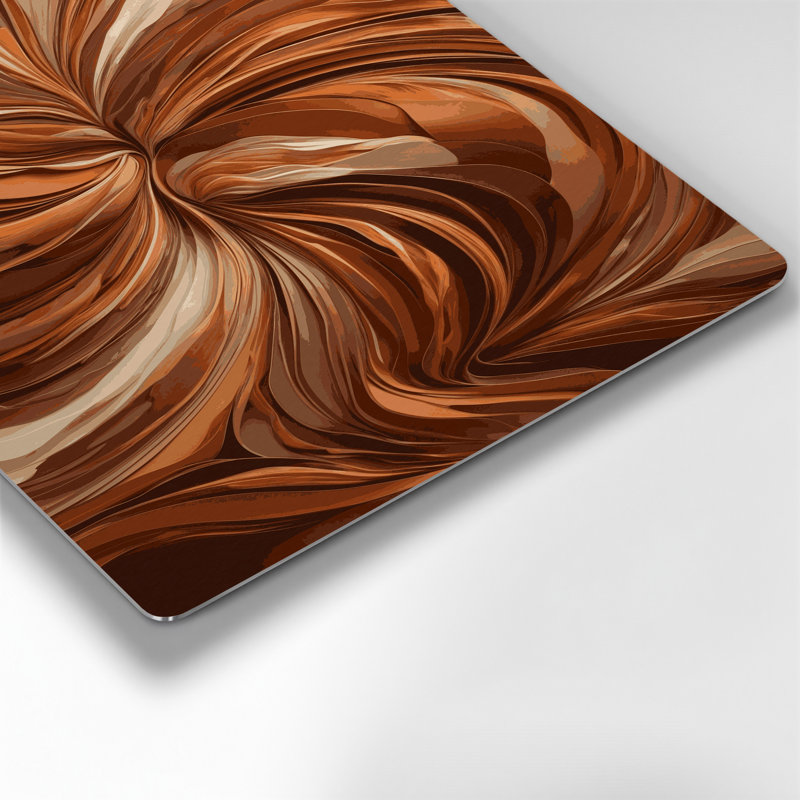 Abstract Landscape 20 Brown Metal Wall Art, 16" H x 20" W