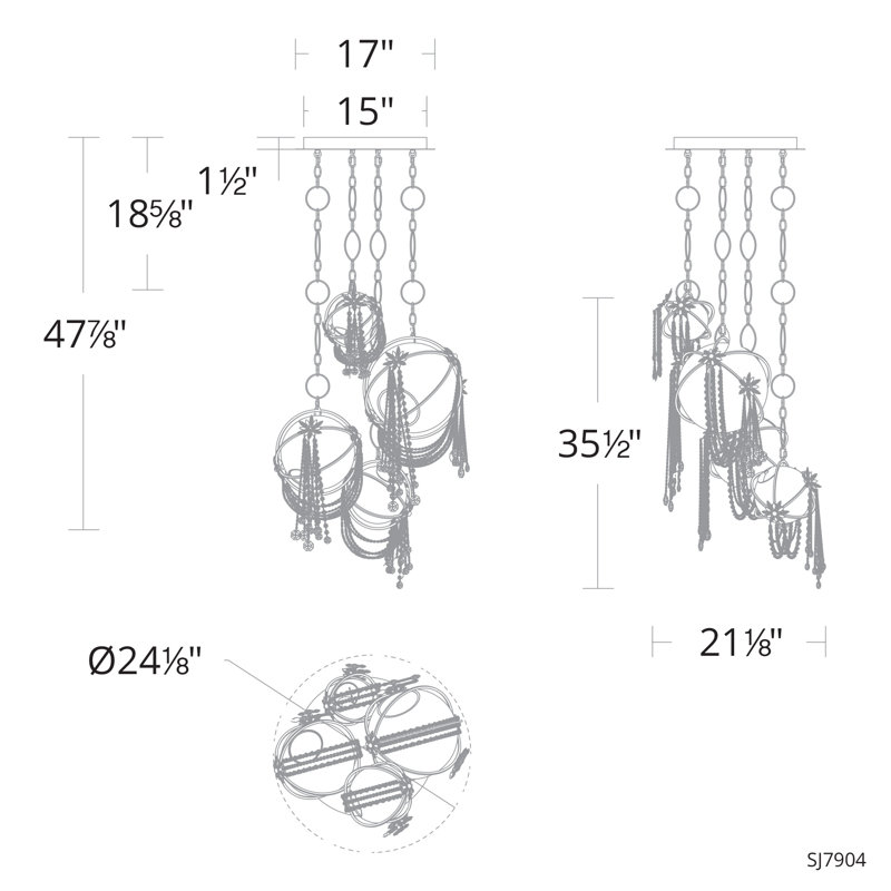 Revere 4 - Light LED Chandelier