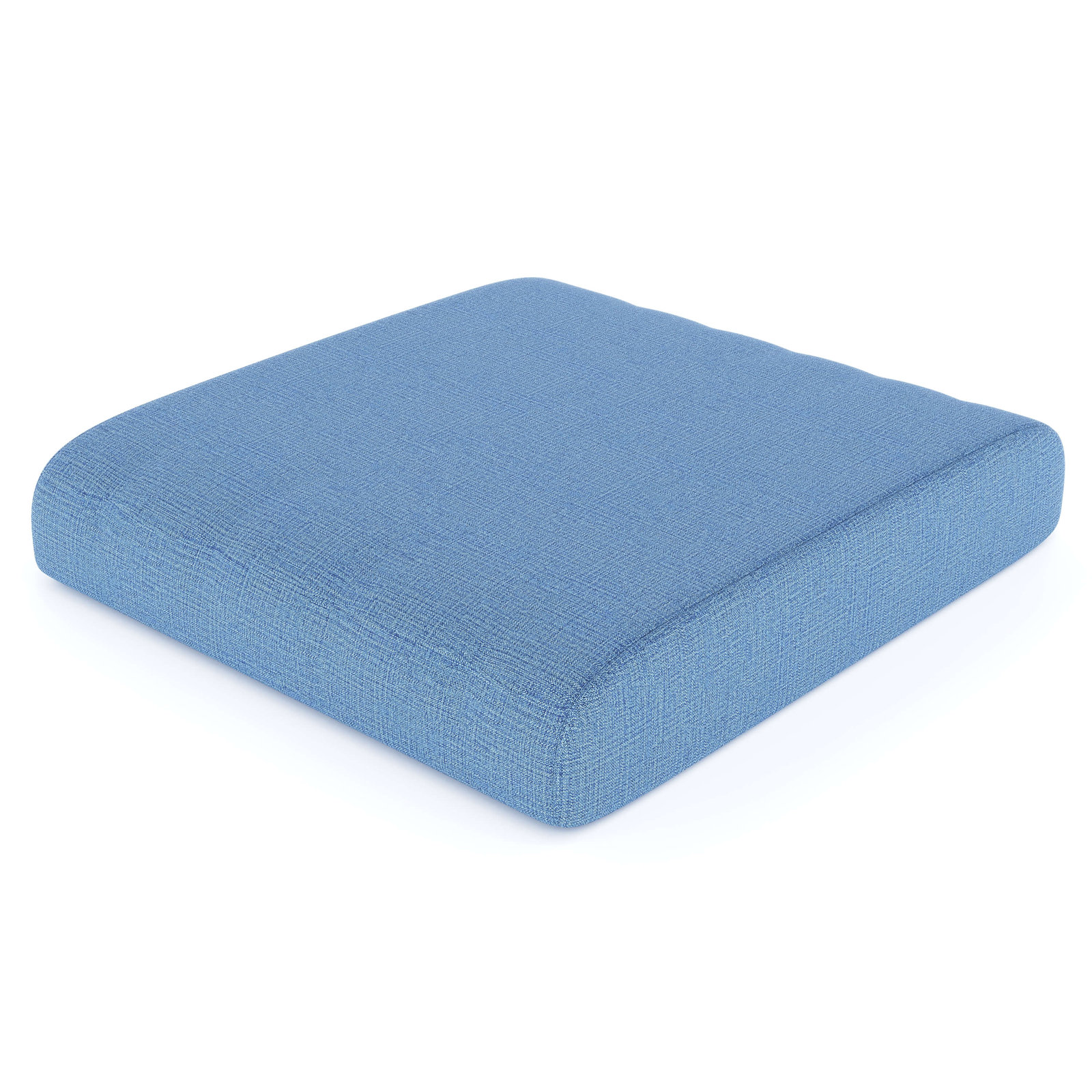 Sunbrella® Outdoor Ottoman Cushion, Cast Ocean Sunbrella® Plainweave, 4" H x 22" W x 20" D