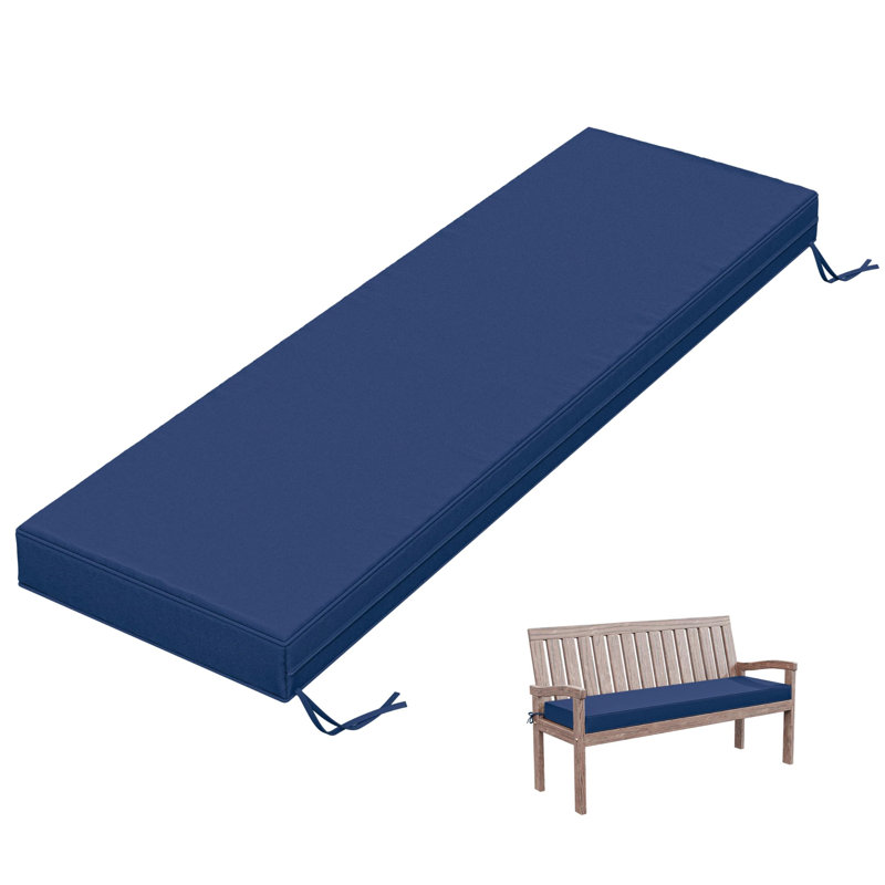 Outdoor 3.5'' Bench Seat Cushion, Available In 5 Sizes, 42" W x 18" D, Blue