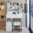 Small Space Left Drawer Desktop Vanity Table + Cushioned Stool, Extra Large Right Sliding Mirror, Multi Layer High Capacity Storage, Practical Fashionable Dresser, Suitable For Small Space-1223888503
