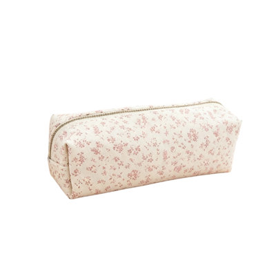 pencil bin Floral Cloth Pencil Case Small Floral Print Stationery Bag  Portable Pen Pouch For Students School Office Daily Use