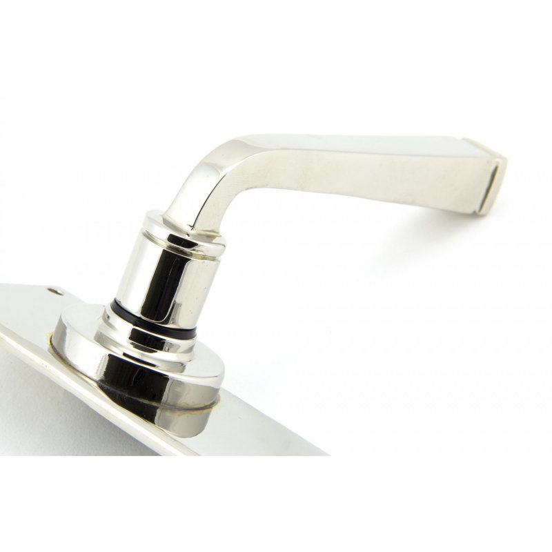 Avon Lock Door Handle Kit, Polished Nickel