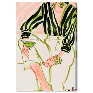Glam Martini Canvas Boho Colorful Wall Art by Art Remedy