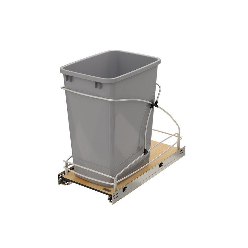 Rev-A-Shelf Poubelle escamotable, gris, 54WC-1535SC-17-1, 8,75 gallons, H 19,47 po x l 11,5 po x P 11,45 po, 1