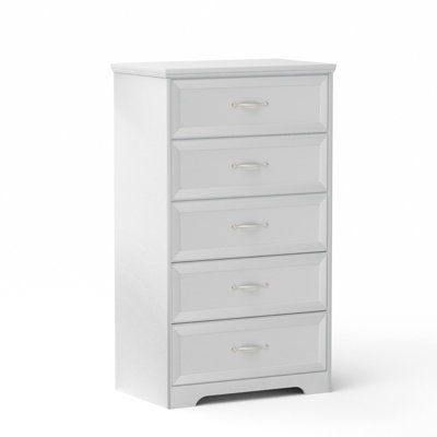 Modern 5 Tier Bedroom Chest Of Drawers, Dresser With Drawers,Black, 25.2?L*15.8?W*43.5?H -  Rebrilliant, BD076C80E9654E738C01683FEAB369CA