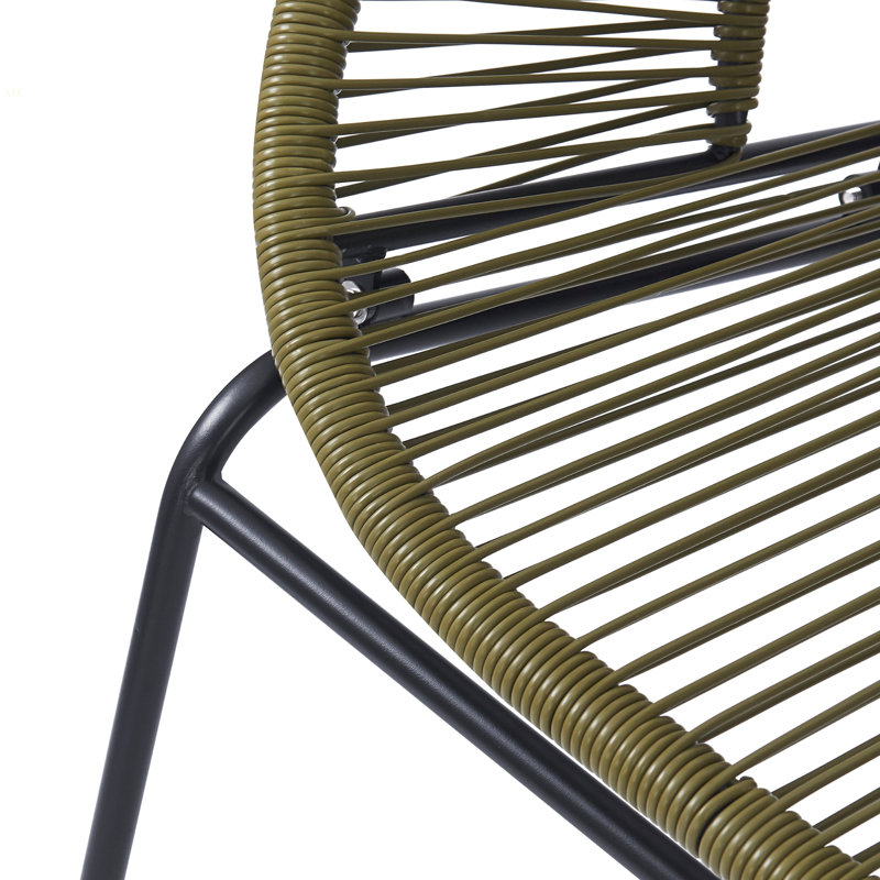 CONDESSA OUTDOOR PATIO GREEN WICKER LOVESEAT, Green/Black