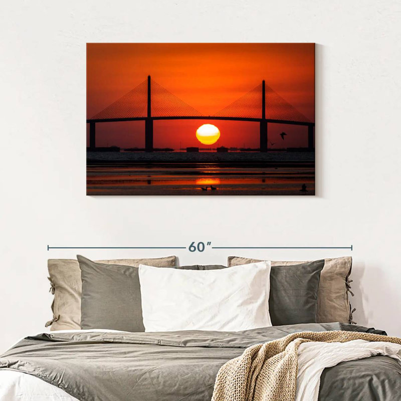 Coucher de soleil sur le pont Lilie