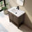 Chazden 30" Herringbone Design Single Bathroom Vanity with Ceramic Top-124516902