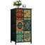 Commode de rangement verticale à 4 tiroirs avec carrelage en céramique mexicain Talavera