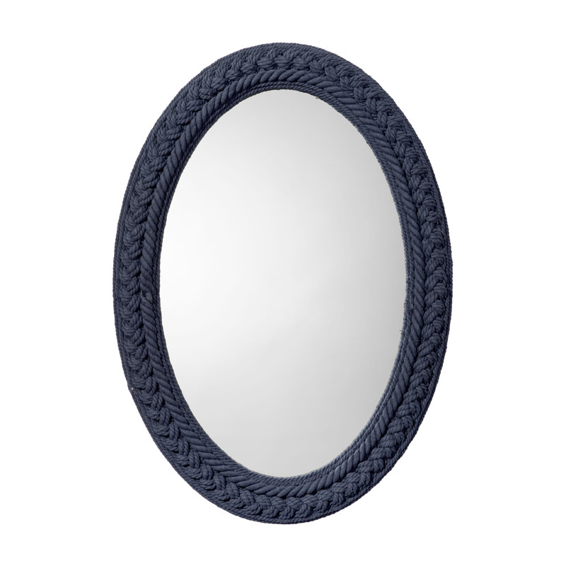 Blaken Cotton Rope Braided Oval Wall Mirror