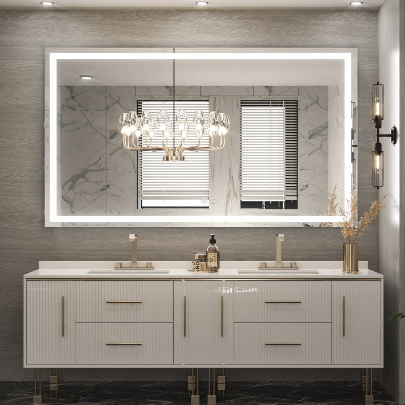 Miroir de salle de bain Martrez, 55 po x 36 po
