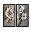 Delicate Marigolds Golden Charm I - décoration murale sur toile, souci floral traditionnel, 2 pièces-1916218276-1916218297