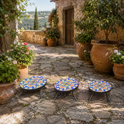 Antigone Mosaic Plant Stands (Set of 3)