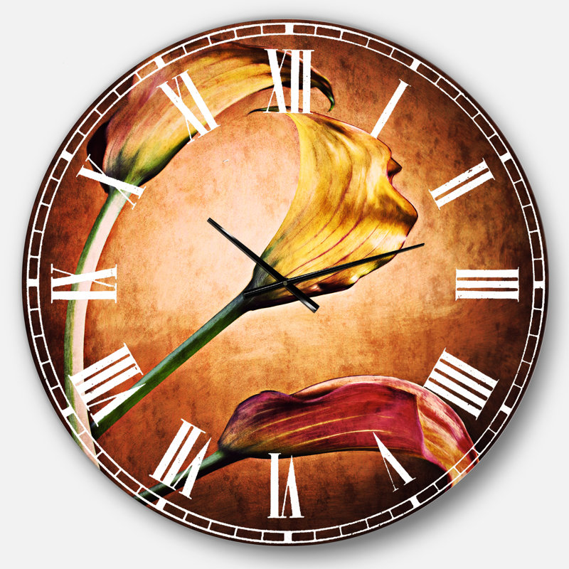 Zantedeschia Aethiopica - Horloge murale traditionnelle, Surdimensionné