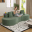 Modern Curved Sectional 3-Seat Half-Moon Sofa with Chenille Fabric & High-Resilience Sponge - No Assembly-1989805132